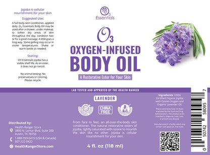 Oxygen-Infused Body Oil - Lavender 4oz (118ml) (3-Pack)