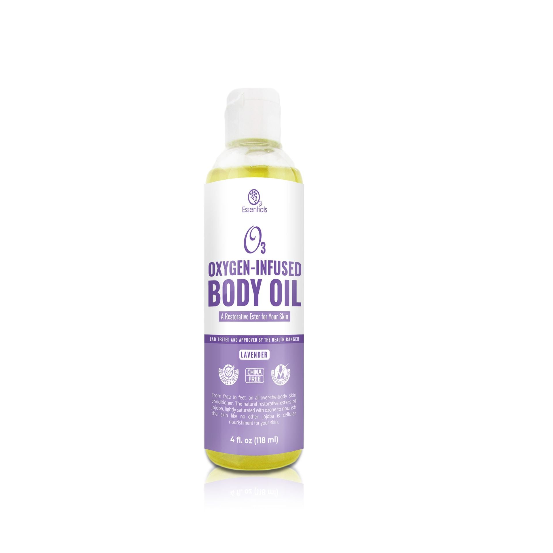 Oxygen-Infused Body Oil - Lavender 4oz (118ml)