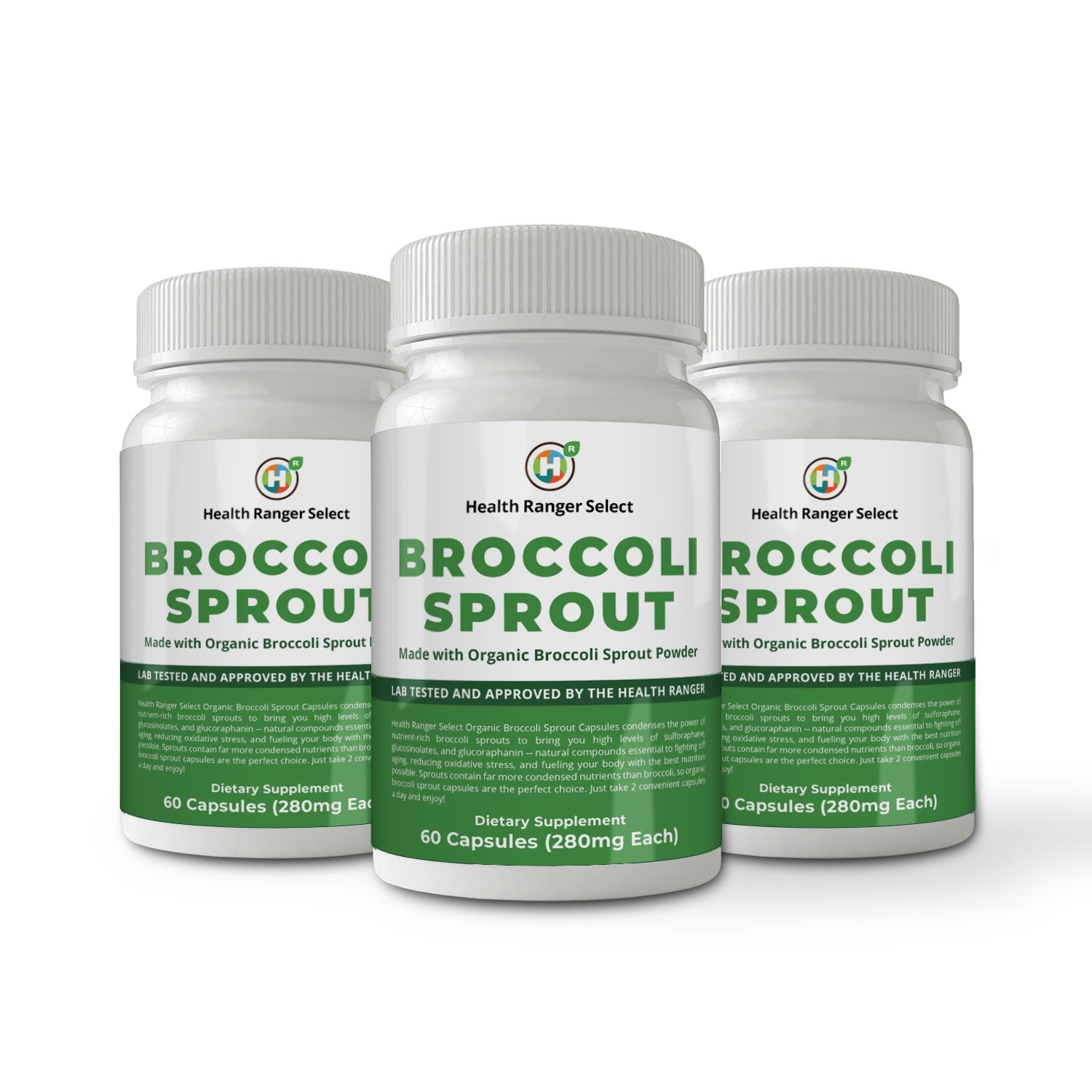 Broccoli Sprouts - 60 capsules - with Organic Broccoli Sprout Powder (3-Pack)