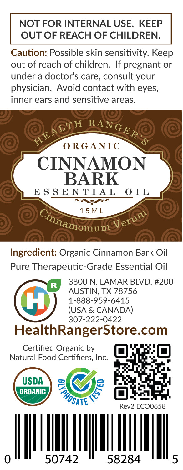 Organic Cinnamon Bark Essential Oil 15ml