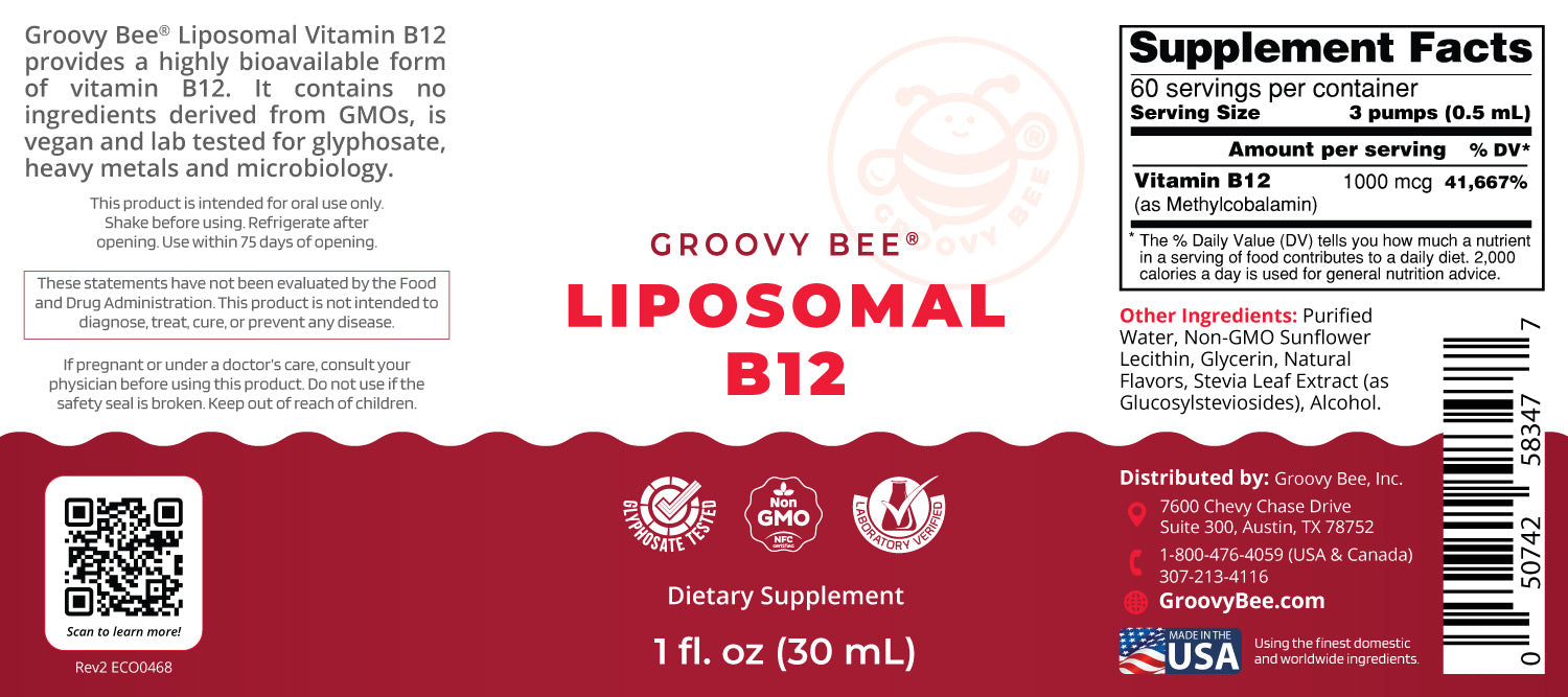 Liposomal Vitamin B12 1 fl. oz (30ml) (3-Pack)