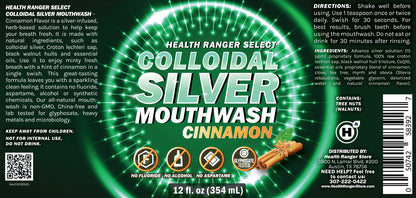 Colloidal Silver Cinnamon Mouthwash 12oz (354ml) (6-Pack)