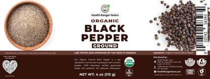 Organic Ground Black Pepper 4oz (113g)