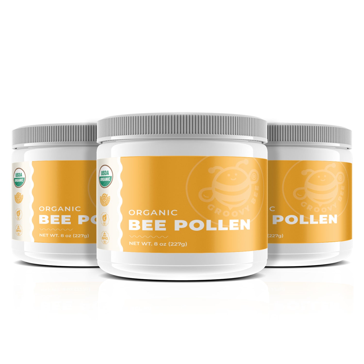 Organic Bee Pollen - Groovy Bee® 8oz (227g) (3-Pack)