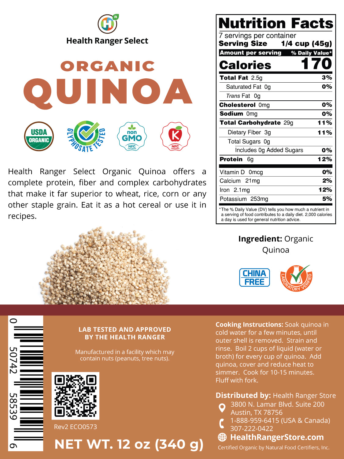 Organic Quinoa 12oz (340g) (3-Pack)