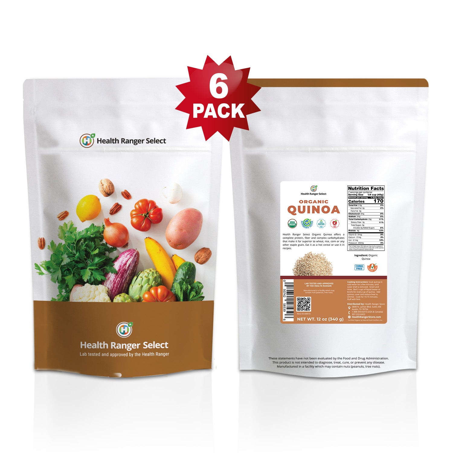 Organic Quinoa 12oz (340g) (6-Pack)