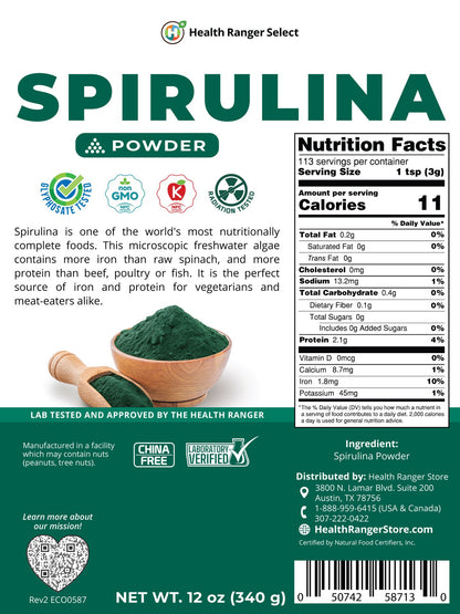 Spirulina Powder 12 oz (340 g)