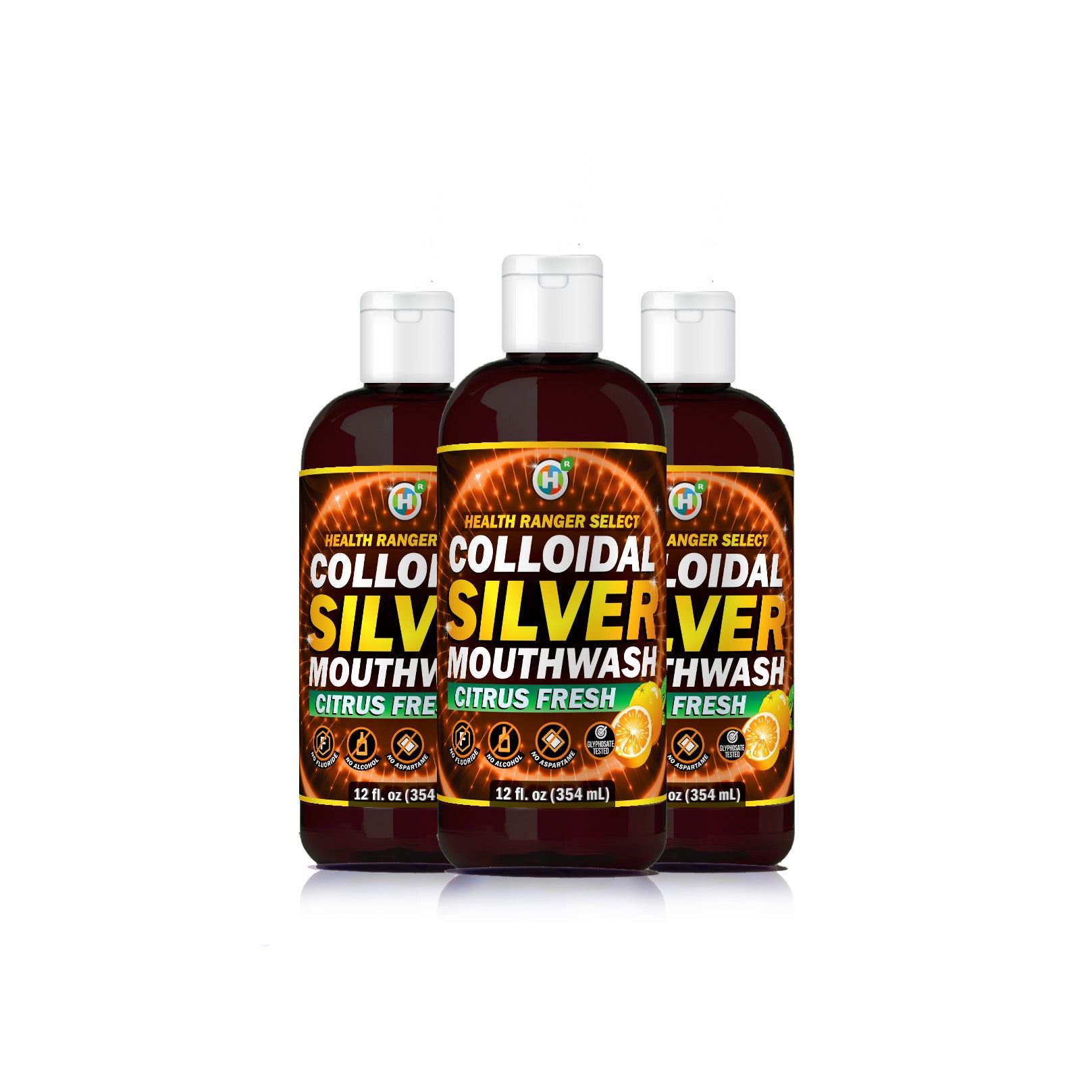 Colloidal Silver Citrus Fresh Mouthwash 12oz (354ml) (3-Pack)