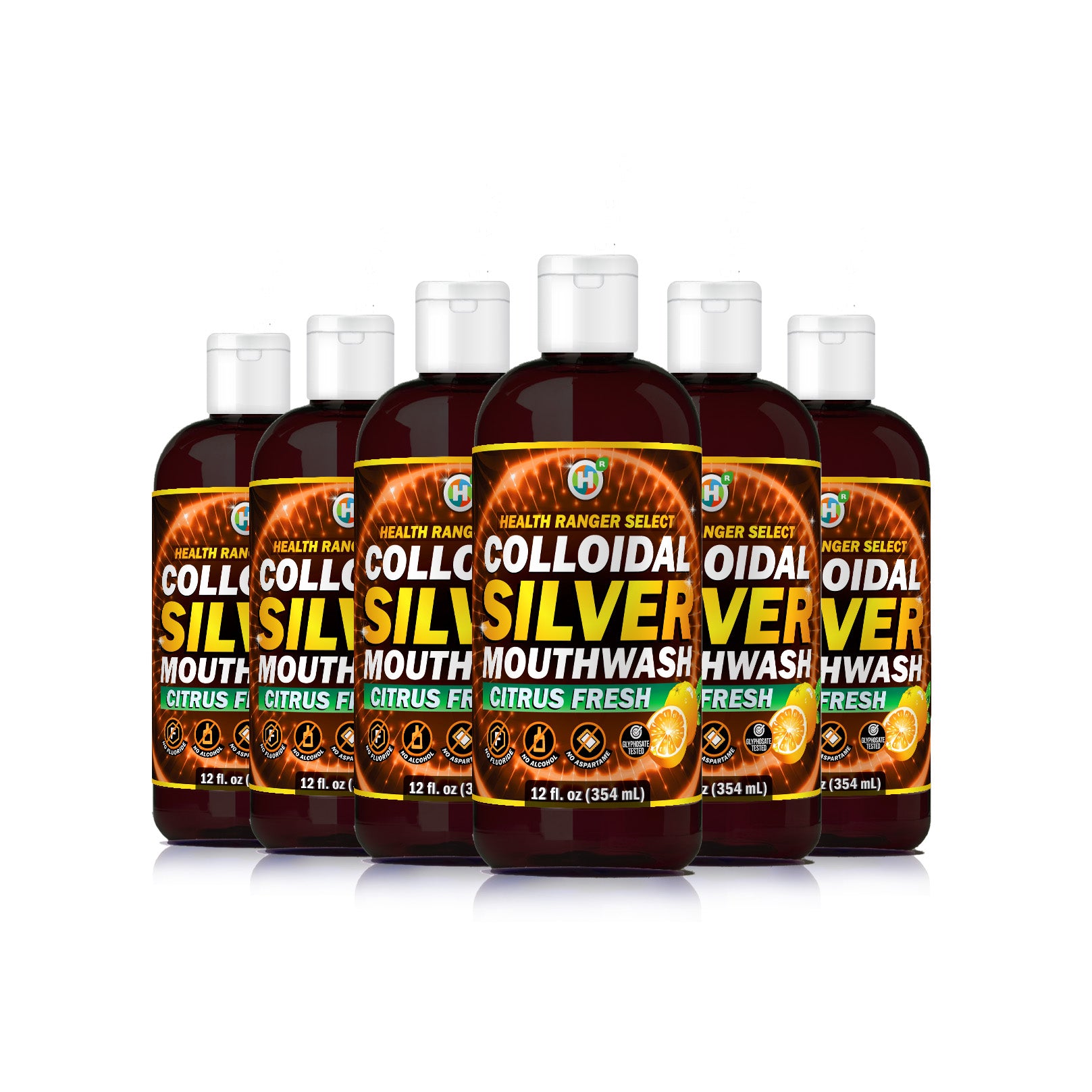 Colloidal Silver Citrus Fresh Mouthwash 12oz (354ml) (6-Pack)