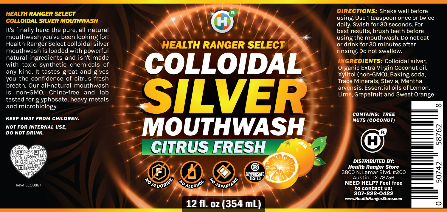 Colloidal Silver Citrus Fresh Mouthwash 12oz (354ml)