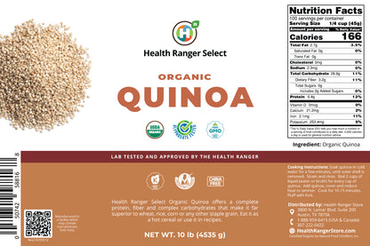 Mega Bucket Organic Quinoa (10LB, 4535g)