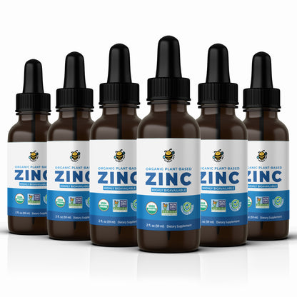 Organic Plant-Based Zinc 2 fl oz (59 ml) (6-Pack)