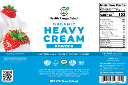 Organic Heavy Cream Powder (34oz, 