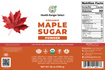 Organic Maple Sugar Powder 60 oz (