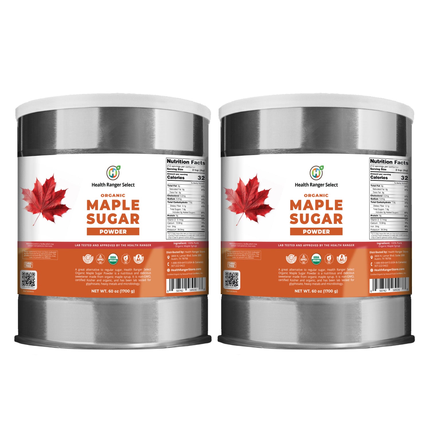 Organic Maple Sugar Powder 60 oz (