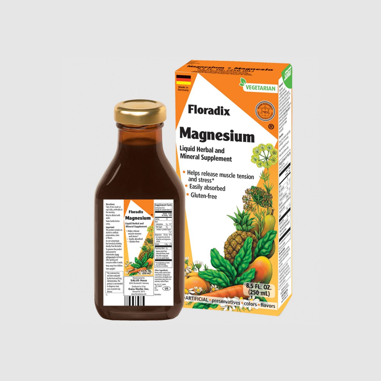 Magnesium Liquid Herbal &amp; Mineral Supplement 8.5 fl oz (250ml)